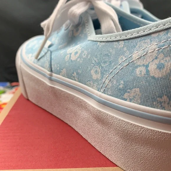 Vans Light Blue Floral Sneakers - Picture 8 of 11